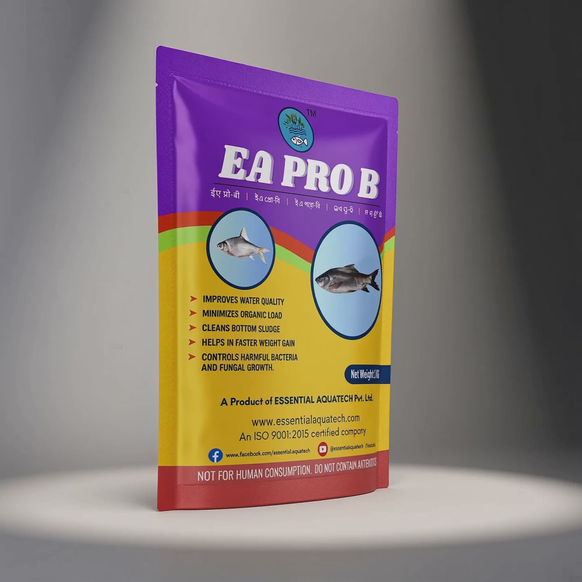 Aquaculture Probiotic – Pond Water Quality, Sludge Treatment & Weight Gain Booster | Fishhaat EA PRO B
